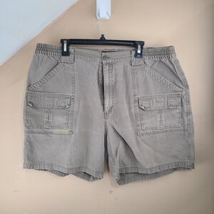 (212) Van Heusen Men's Cargo Shorts, Color: Light Brown, Size: 40